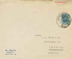 Sobre EP968 1931. España. Entero Postal Privado. 40 Cts Azul Sobre Entero Postal M.GALVEZ De MADRID A VIENA. Mata - Other & Unclassified