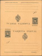 (*) EP38N 1901. España. Entero Postal. 15 Cts + 15 Cts Pizarra Sobre Tarjeta Entero Postal, De Ida Y Vuelta. N&or - Autres & Non Classés