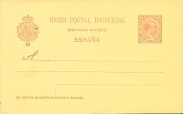 (*) EP31 1892. España. Entero Postal. 10 Cts Carmín Sobre Tarjeta Entero Postal. MAGNIFICA. (Edifil 2017: - Autres & Non Classés