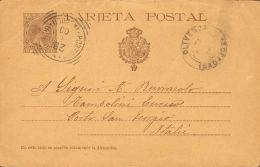 Sobre EP27 1900. España. Entero Postal. 10 Cts Castaño Sobre Tarjeta Entero Postal De OLIVENZA (BADAJOZ) A - Autres & Non Classés