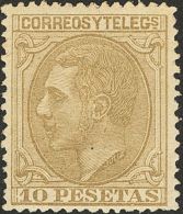 * 209 1879. España. 10 Pts Oliva. Color Intenso. MAGNIFICO. Cert. CEM. (Edifil 2017: 2550€) - Other & Unclassified