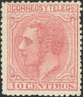 * 202 1879. España. 10 Cts Carmín. MAGNIFICO. - Other & Unclassified