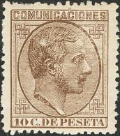 * 192 1878. España. 10 Cts Castaño. MAGNIFICO. - Other & Unclassified