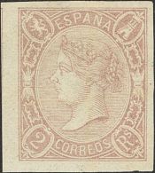 (*) 73 1865. España. 2 Reales Lila. Color Muy Intenso. PIEZA DE LUJO. (Edifil 2017: 570€) - Sonstige & Ohne Zuordnung