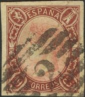 º 71 1865. España. 19 Cuartos Castaño Y Rosa. MAGNIFICO. Cert. CEM. (Edifil 2017: 1100€) - Sonstige & Ohne Zuordnung