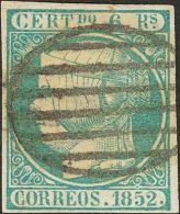 º 16 1852. España. 6 Reales Azul. MAGNIFICO. (Edifil 2017: 725€) - Other & Unclassified