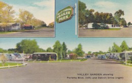 Phoenix Arizona, Valley Gardens Trailer Park, Camping Lifestyle, C1950s Vintage Linen Postcard - Phönix