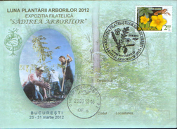 Romania - Occasional Envelope 2012 - Trees - The Moon Planting The Trees - Planting The Trees - Trees