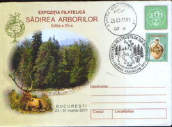 Romania - Occasional Envelope 2011 - Trees - Philatelic Exhibition - Tree Planting ,The XIIth Edition - Trees