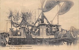 47-CEDILLAC-SUR-GARONNE- FÊTES DES VENDANGES EN GIRONDE- CHAR DE LA PRUNE - Andere & Zonder Classificatie