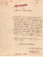 VP10.262 - 1840 - Copie & Lettre De Mr MATHIEU Curé De D'ISSY Pour Mr L'Archidiacre MOREL De SAINT DENIS - Religione & Esoterismo