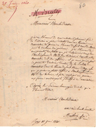 VP10.262 - 1840 - Copie & Lettre De Mr MATHIEU Curé De D'ISSY Pour Mr L'Archidiacre MOREL De SAINT DENIS - Godsdienst & Esoterisme