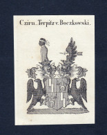 Czirn Terpitz V. Boczkowski - Boczkowski Wappen Adel Coat Of Arms Heraldry Heraldik - Estampes & Gravures