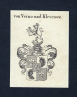 Von Verno Und Klevenow - Verno Klevenow Wappen Adel Coat Of Arms Heraldry Heraldik - Prints & Engravings