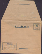 Sweden Feldpost Fieldpost Militärbrev POSTANSTALTEN 1939-40 Cover Unused (2 Scans) - Militaire Zegels