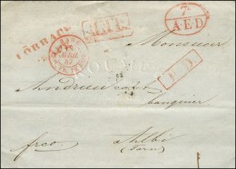 Càd BADE / BAU FR. DE BADE Sur Lettre Pour Albi, LORRACH (R) Et 7 / AED (R). 1847. - TB / SUP. - Other & Unclassified