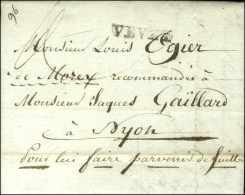 VEVEY (23,5 X 3,5) Sur Lettre Avec Texte Daté 1816. - TB / SUP. - Autres & Non Classés