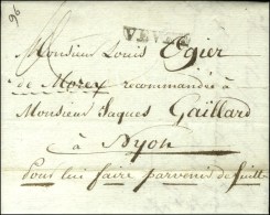VEVEY (23,5 X 3,5) Sur Lettre Avec Texte Daté 1816. - TB / SUP. - Sonstige & Ohne Zuordnung