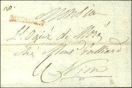 MORGES Rouge Sur Lettre Avec Texte Daté 1816. - TB. - Andere & Zonder Classificatie