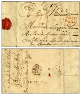 Lettre Avec Texte Daté De Yarmouth 1772 Adressée à Libourne, Au Recto MP Rouge POST / PAID Et... - Andere & Zonder Classificatie