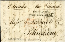 Lettre Avec Texte Daté De Gibraltar Le 14 Décembre 1826 Adressée à Schiedam (Hollande).... - Andere & Zonder Classificatie