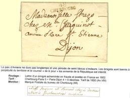 Lettre Avec Texte D'un '' émigré '' à Southampton Le 1 Février 1802 Acheminée En... - Other & Unclassified