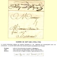 Lettre Avec Texte Daté Du Cap Le 22 Août 1762 Acheminée Et Postée à Bordeaux, Au... - Sonstige & Ohne Zuordnung