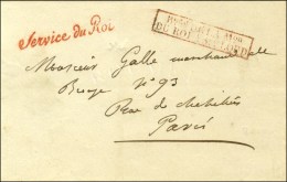 Service Du Roi Rouge (S. N° 4524) + MP Encadrée Rouge Beau DE LA Mon / DU ROI A St CLOUD (S. N° 4521... - Civil Frank Covers