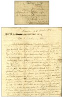 N° 13 PORT PAYE / GRANDE ARMEE Sur Lettre Datée De Moscou Le 11 Octobre 1812 Avec 3 Pages D'un... - Legerstempels (voor 1900)