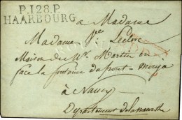 P. 128. P. / HAARBOURG Sur Lettre Avec Très Bon Texte Daté Haarbourg Le 27 Février 1812. ''... - Legerstempels (voor 1900)