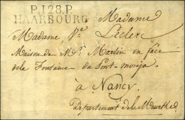 P. 128. P. / HAARBOURG Sur Lettre Avec Superbe Texte Daté Haarbourg Le 10 Février 1812. '' J'arrive... - Armeestempel (vor 1900)