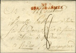 N° 5 / GRANDE ARMEE Rouge Sur Lettre Avec Long Texte Daté 1807. - SUP. - Army Postmarks (before 1900)