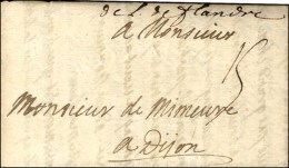 Marque Manuscrite '' De L'Arm De Flandre '' Sur Lettre Avec Texte Daté Au Camp De Jauche Le 11 Juillet 1705.... - Legerstempels (voor 1900)