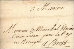 Lettre Avec Texte Daté '' Au Camp De Ville Sur Haine '' Pour Le Maréchal D'Estrées. 1697. -... - Legerstempels (voor 1900)