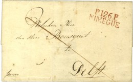 P. 126. P. / NIMEGUE Rouge Sur Lettre Sans Texte Pour Delft. - TB / SUP. - 1792-1815: Veroverde Departementen