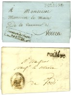 Lot De 2 Lettres Avec Franchise Au Tampon Du Commissaire Des Guerres Barugi : 117 / FOLIGNO 1810 Et Idem 1812. - TB... - 1792-1815: Départements Conquis