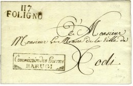 117 / FOLIGNO + Griffe Encadrée COMMISSAIRE DES GUERRES / BARUGI. 1811. - SUP. - 1792-1815: Départements Conquis