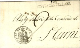 116 / CIVITACASTELLANA + Cachet Aigle De La Mairie Di Torri. 1811. - SUP. - 1792-1815: Départements Conquis