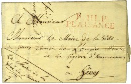 P. 111. P. / PLAISANCE Rouge. 1812. - SUP. - 1792-1815: Départements Conquis