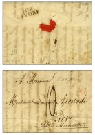 Lettre Avec Texte Daté De Paris Pour Pieve. Au Verso, 108 / SAVONE En Usage De Déboursé. 1808.... - 1792-1815: Veroverde Departementen