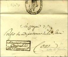 104 / TURIN Sur LAS Du Général Jourdan. Au Recto, Griffe Encadrée De Franchise Administrateur... - 1792-1815: Départements Conquis