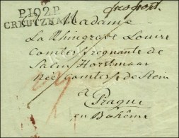 P. 102. P. / CREUTZNACH Sur Lettre Pour Prague. 1807. - SUP. - 1792-1815: Veroverde Departementen