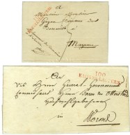 101 / KAYSERSLAUTERN Rouge Sans Texte ; 100 / KAISERS-LAUTERN Rouge Sans Texte. - SUP. - 1792-1815: Départements Conquis