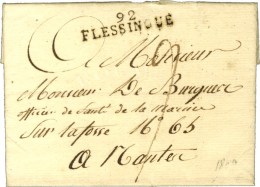 92 / FLESSINGUE Sur Lettre Avec Texte Daté à Bord De L'Anversois, Adressée à Un... - 1792-1815: Conquered Departments