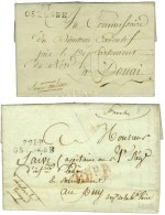 Lot De 2 Lettres : 91 / OSTENDE. An 4 ; P. 91. P. / OSTENDE. AN 13. TB / SUP. - 1792-1815: Départements Conquis