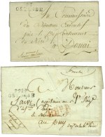 Lot De 2 Lettres : 91 / OSTENDE. An 4 ; P. 91. P. / OSTENDE. AN 13. TB / SUP. - 1792-1815: Dipartimenti Conquistati