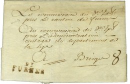 91 / FURNES Sur Lettre Avec Texte Daté Le 23 Pluviose Et Paraphe '' Le Commissaire Du Directoire... - 1792-1815: Conquered Departments