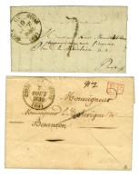 Lot De 2 Lettres Avec Càd T 11 : Càd T 11 GY Taxe Tampon 7 1840, P. P. Rouge 1839. - SUP. - Sonstige & Ohne Zuordnung