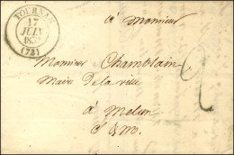 Càd T 13 Bleu TOURNAN (73) Taxe Tampon 2 Bleue. 1852. - TB / SUP. - Sonstige & Ohne Zuordnung