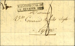 Cachet Encadré D'essai De Février 28 : SAINT ETIENNE 88 / 9 FEVRIER 1828. - SUP. - R. - Autres & Non Classés